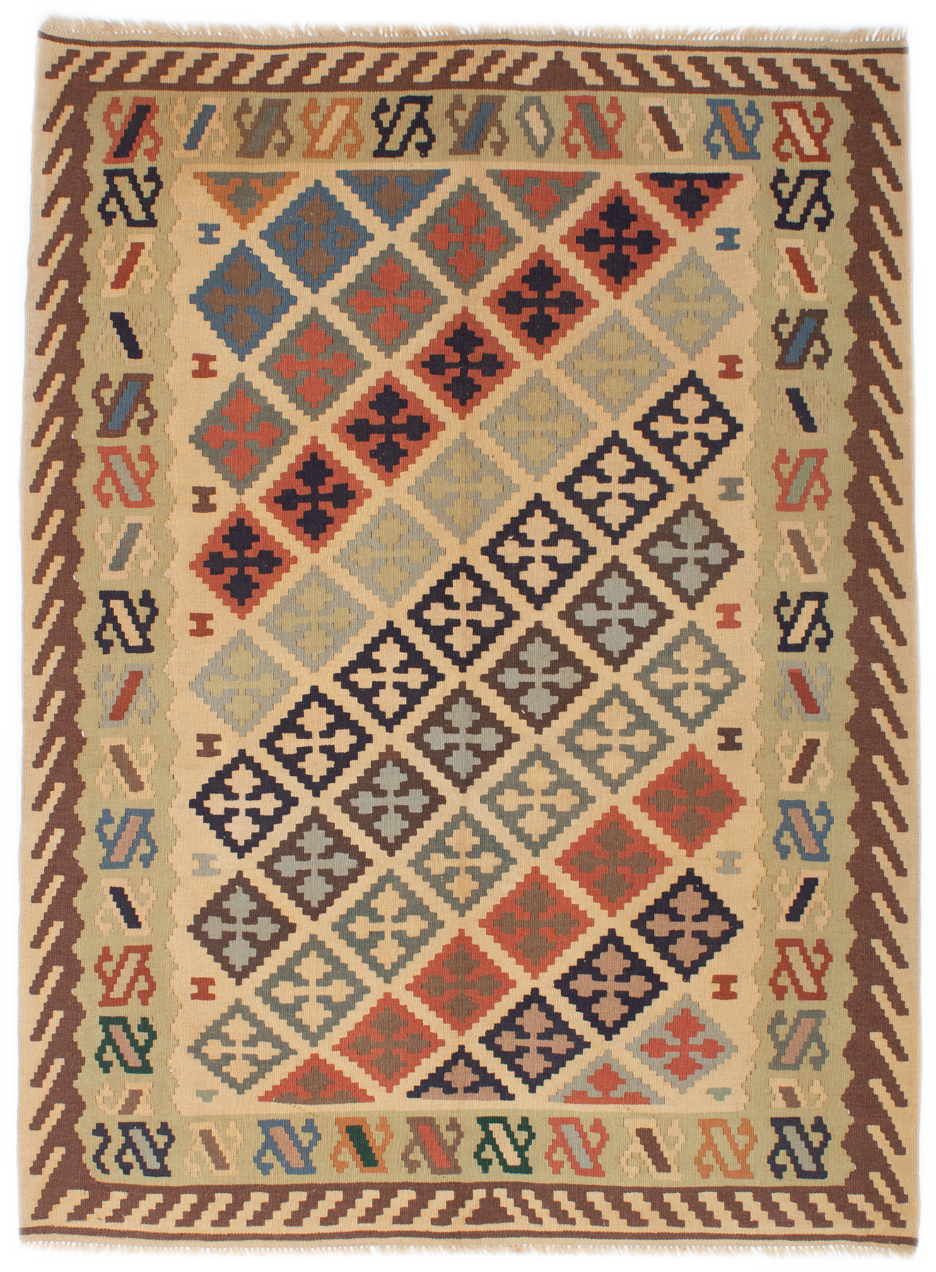 Lot 247 - A Ghashgai kelim, South West Persia, circa
