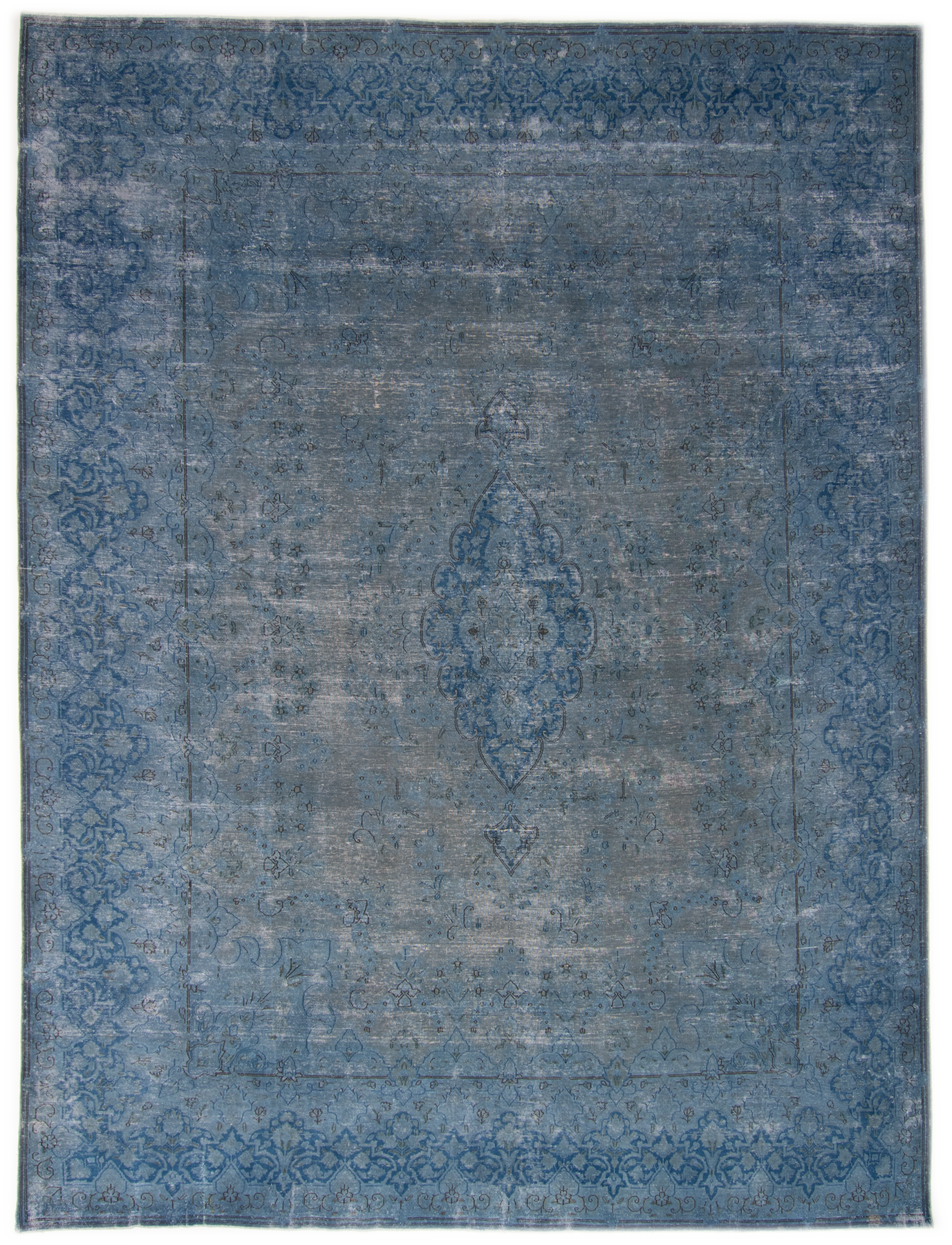 Vintage Teppich Handgeknüpft Blau