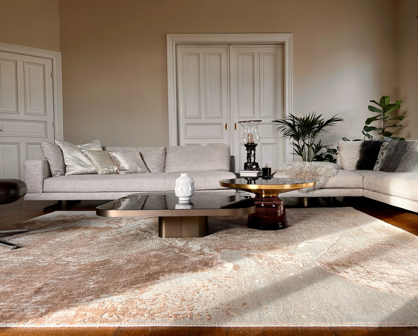 Teppich Wohnzimmer beige modern