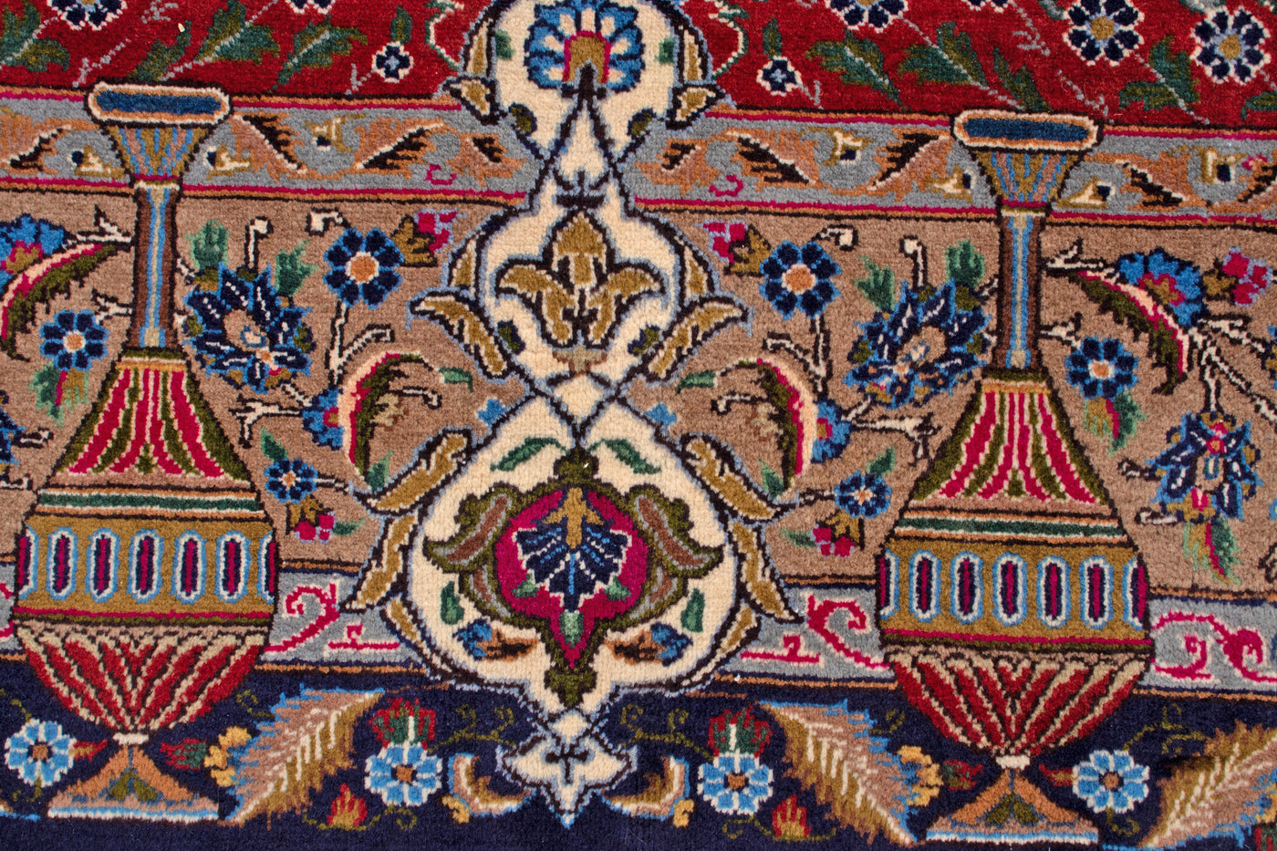 Oriental Kashmar Perserteppich mit Zirhaki Muster