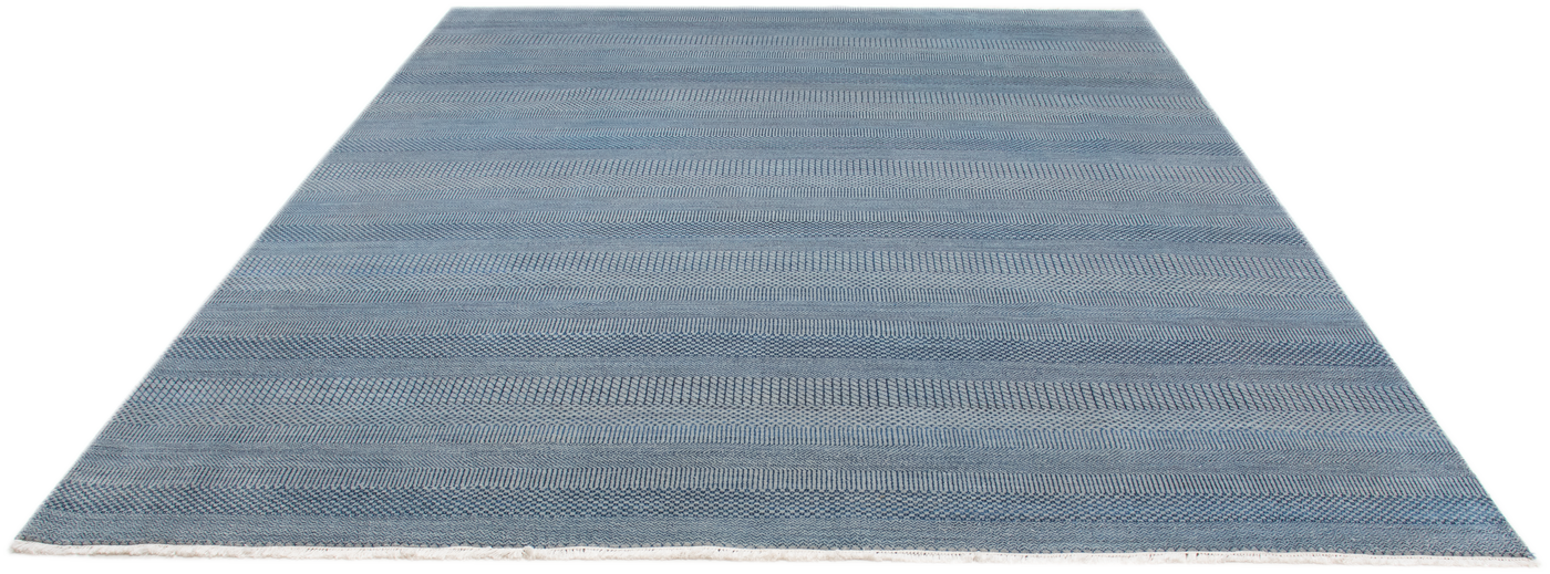 Großer Teppich Blau Kariert Gemustert Modern Moderner Teppich